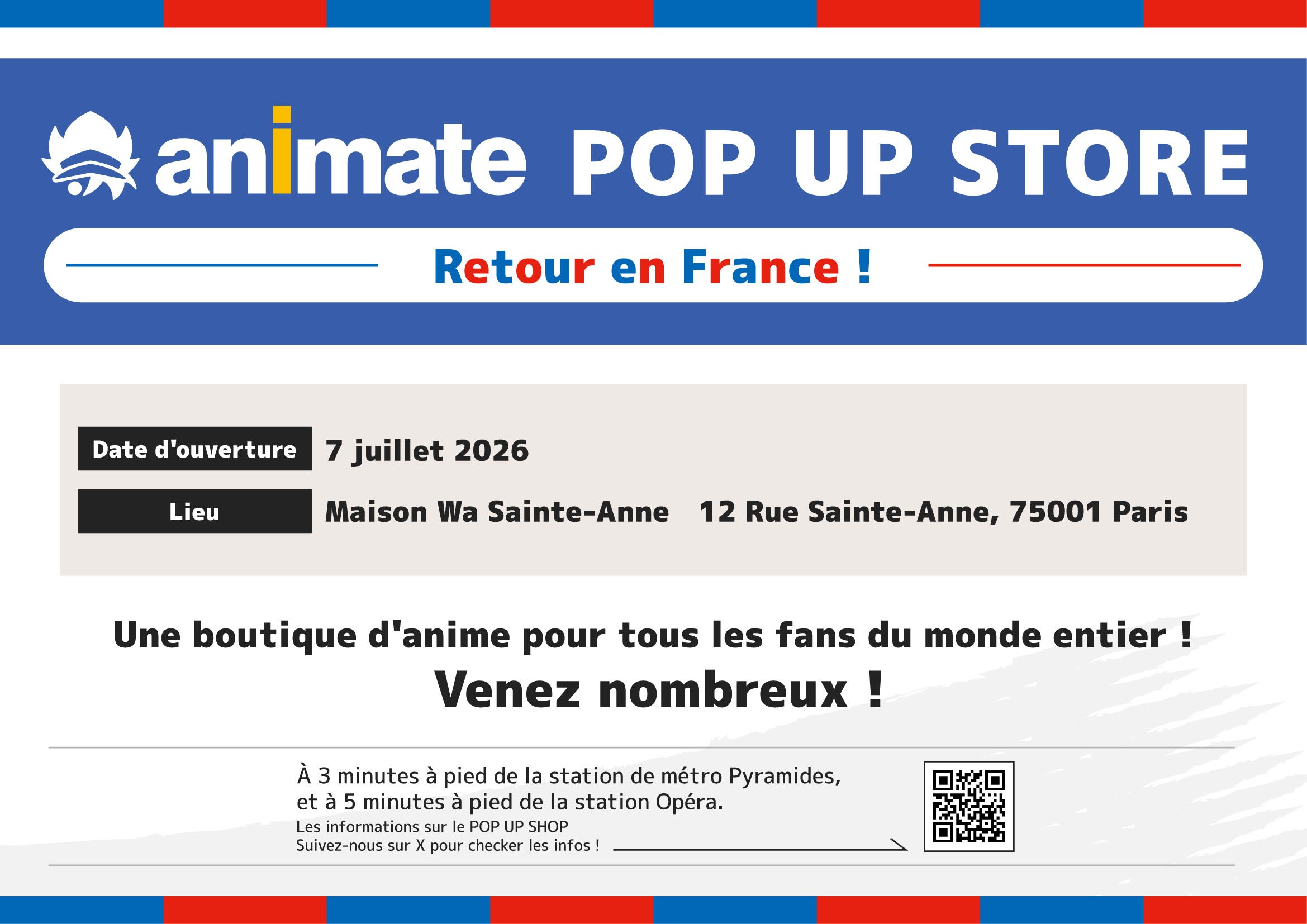 De retour à Paris ! Le pop-up store animate revient cet été 2026