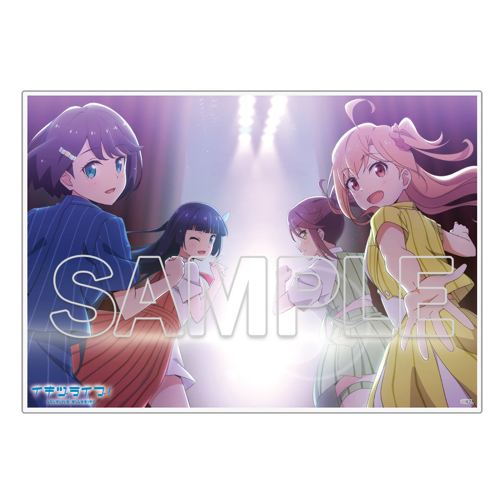 (Goods - Ornament) IKIZULIVE! LOVELIVE! BLUEBIRD Acrylic Plate 1st LIVE Ver. - Polka & Mai & Akira & Hanabi