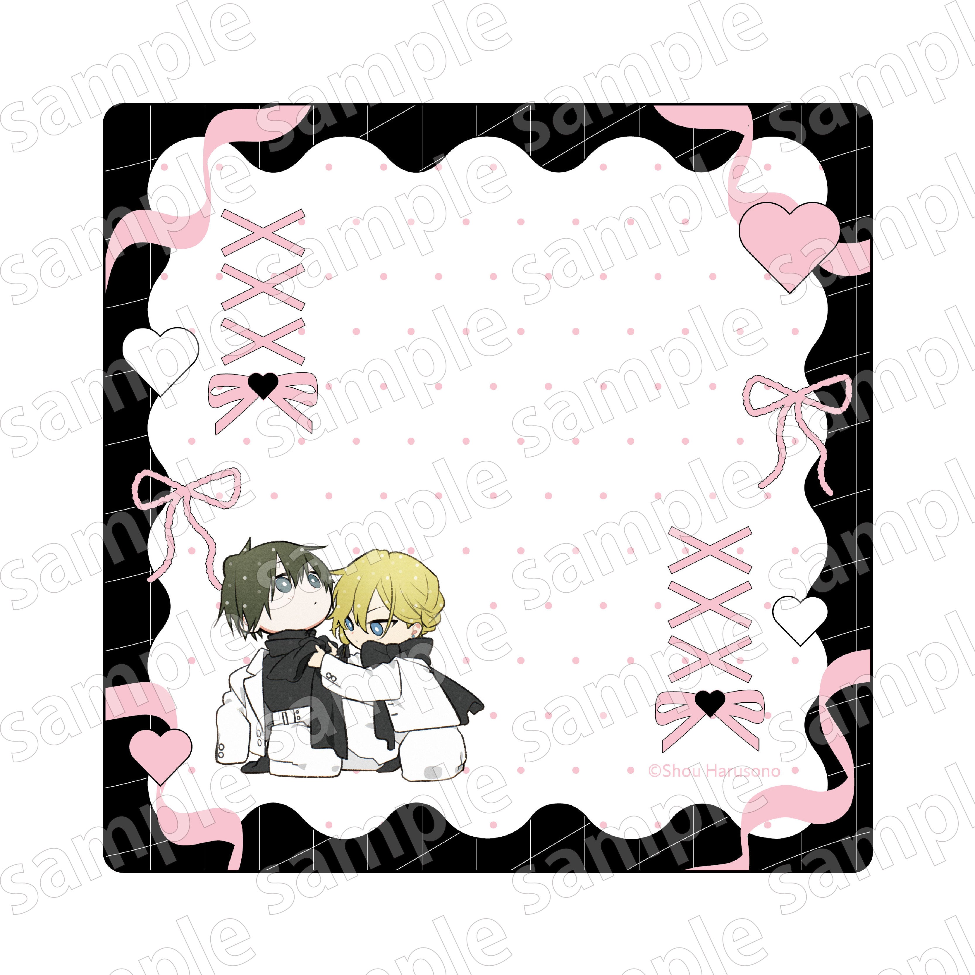 (Goods - Towel) Hirano and Kagiura BLACK & PINK ver. Mini Towel