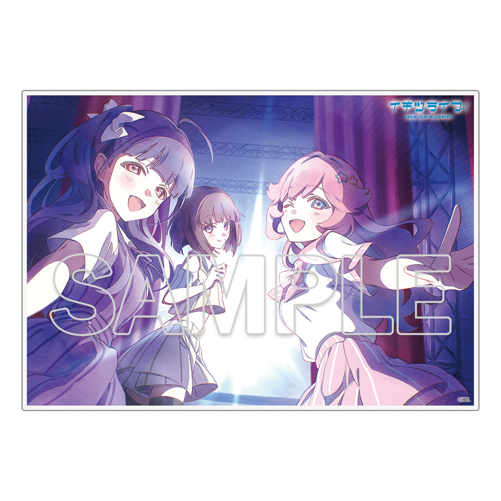 (Goods - Ornament) IKIZULIVE! LOVELIVE! BLUEBIRD Acrylic Plate 1st LIVE Ver. - Miracle & Noriko & Shion