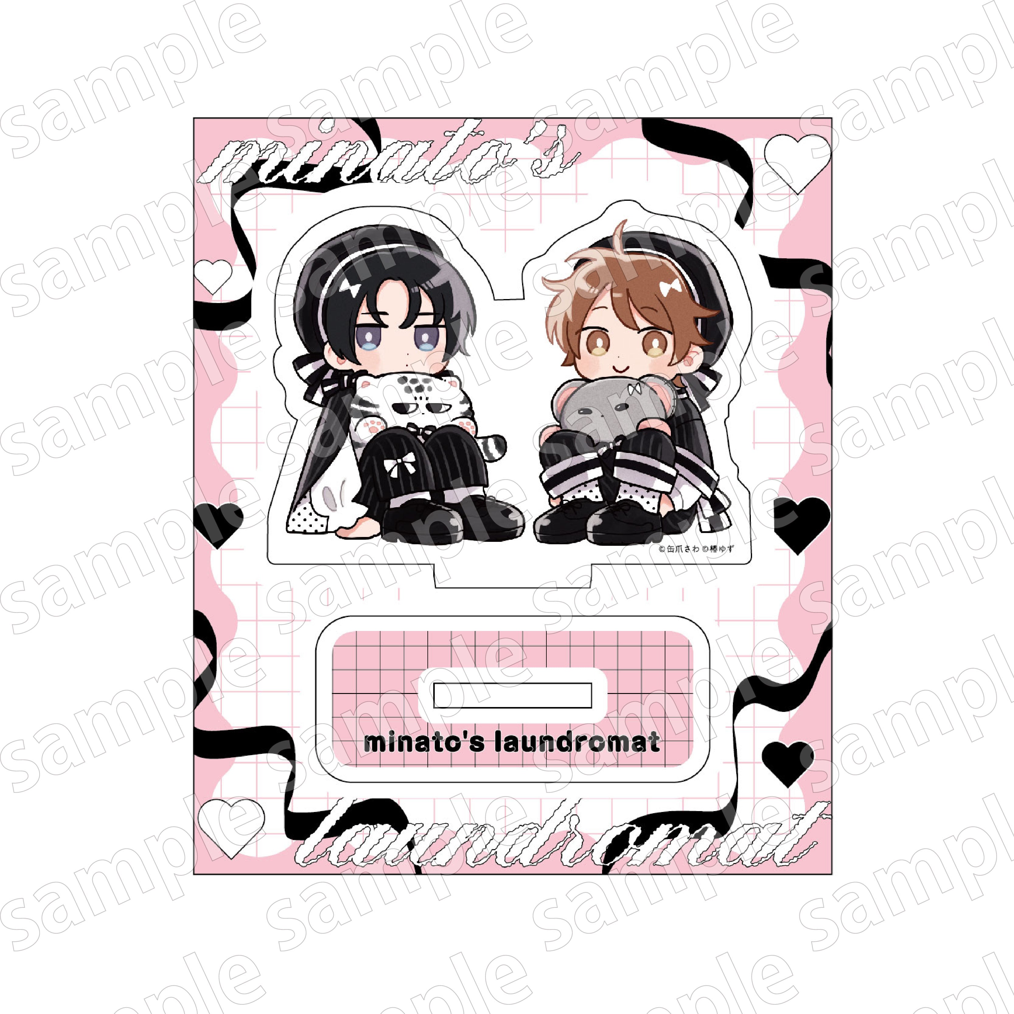 (Goods - Acrylic Stand) Minato's Laundromat BLACK & PINK ver. Chibi Acrylic Stand