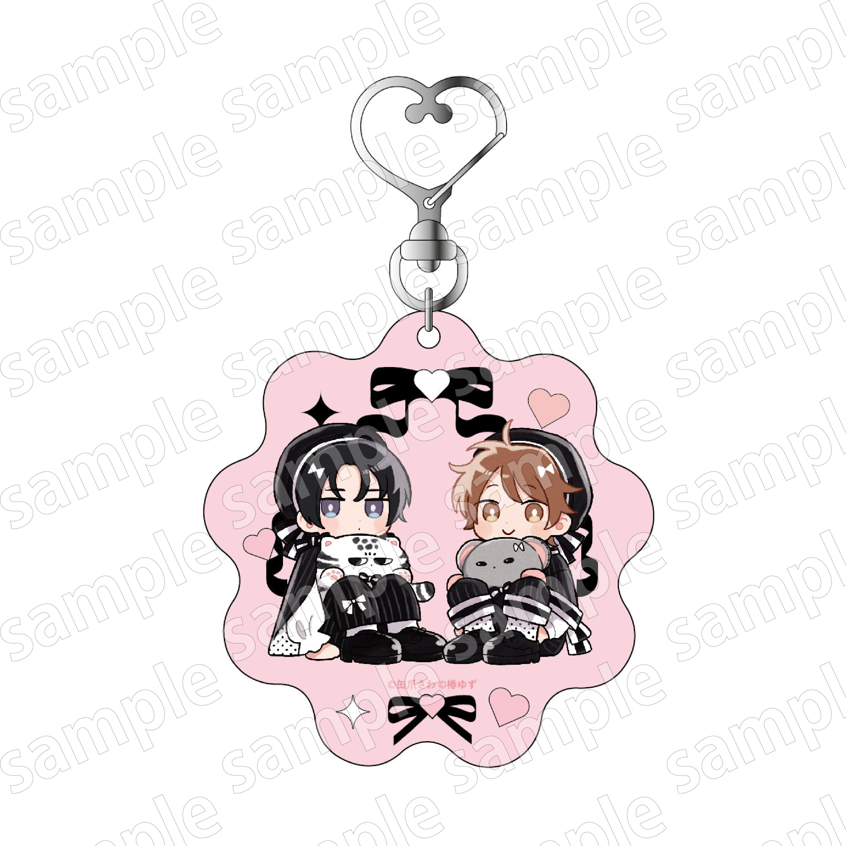 (Goods - Keychain) Minato's Laundromat -Chibi BLACK & PINK ver. Acrylic Keychain