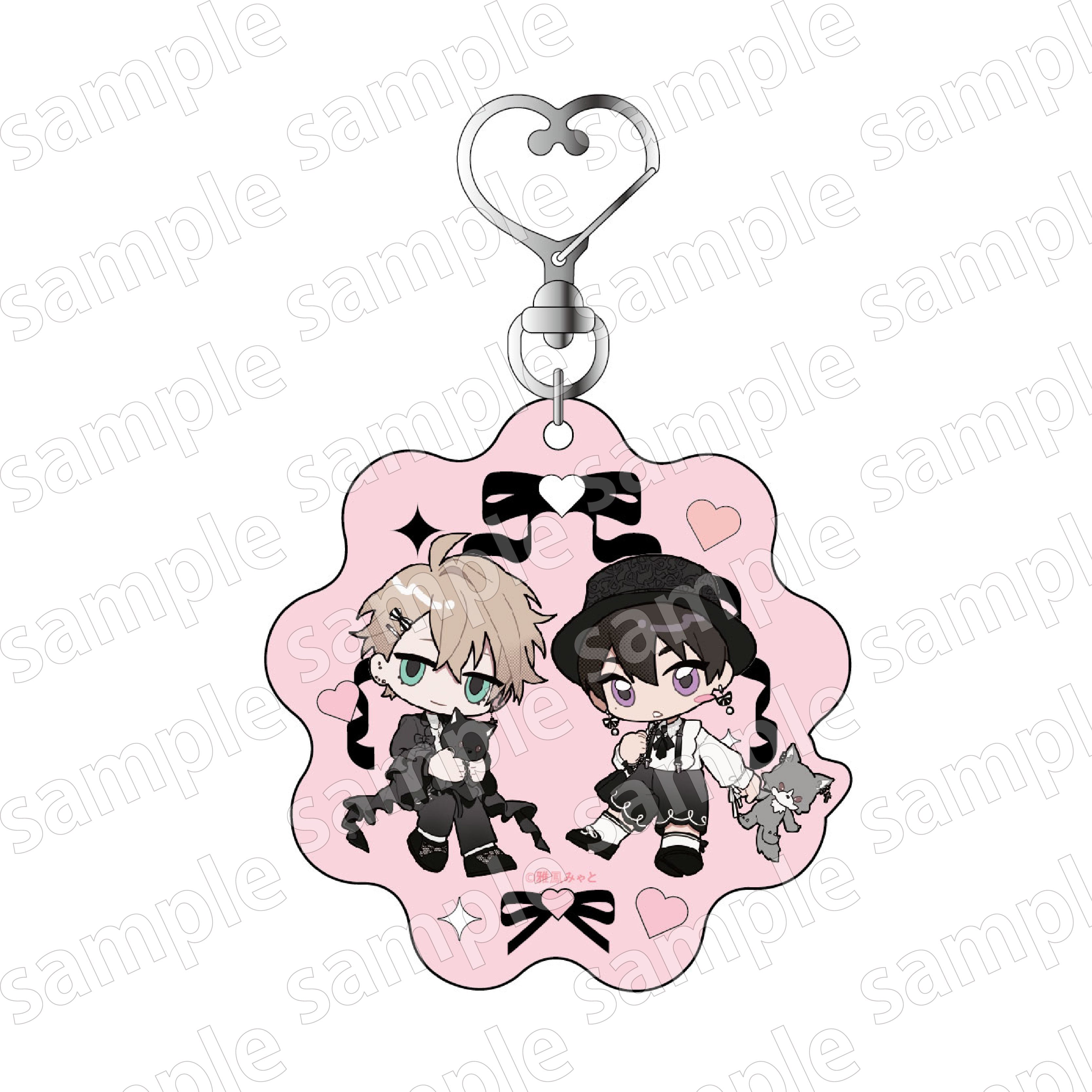 (Goods - Keychain) Black Sheep -Chibi BLACK & PINK ver. Acrylic Keychain