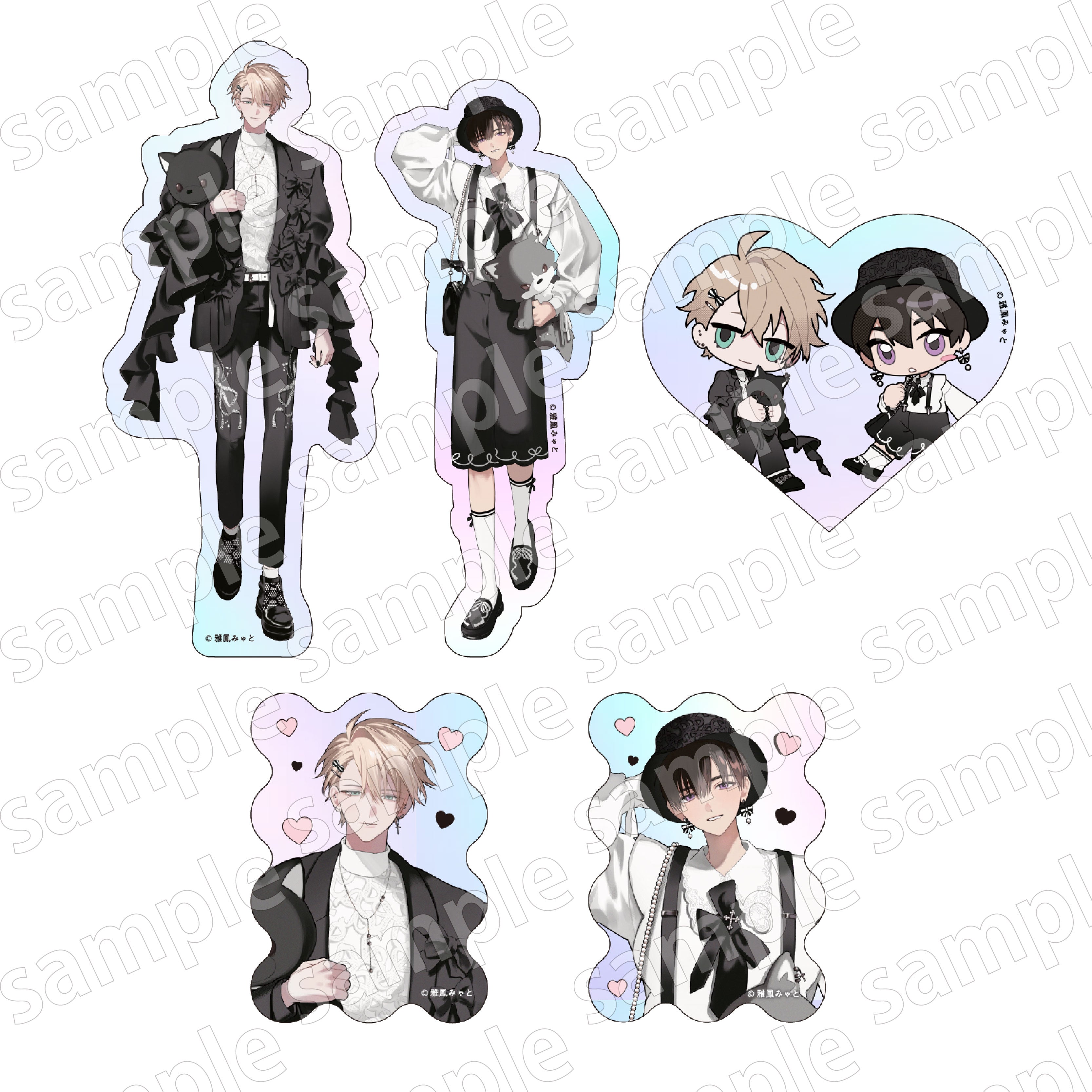 (Goods - Sticker) Black Sheep BLACK & PINK ver. Aurora Sticker Set