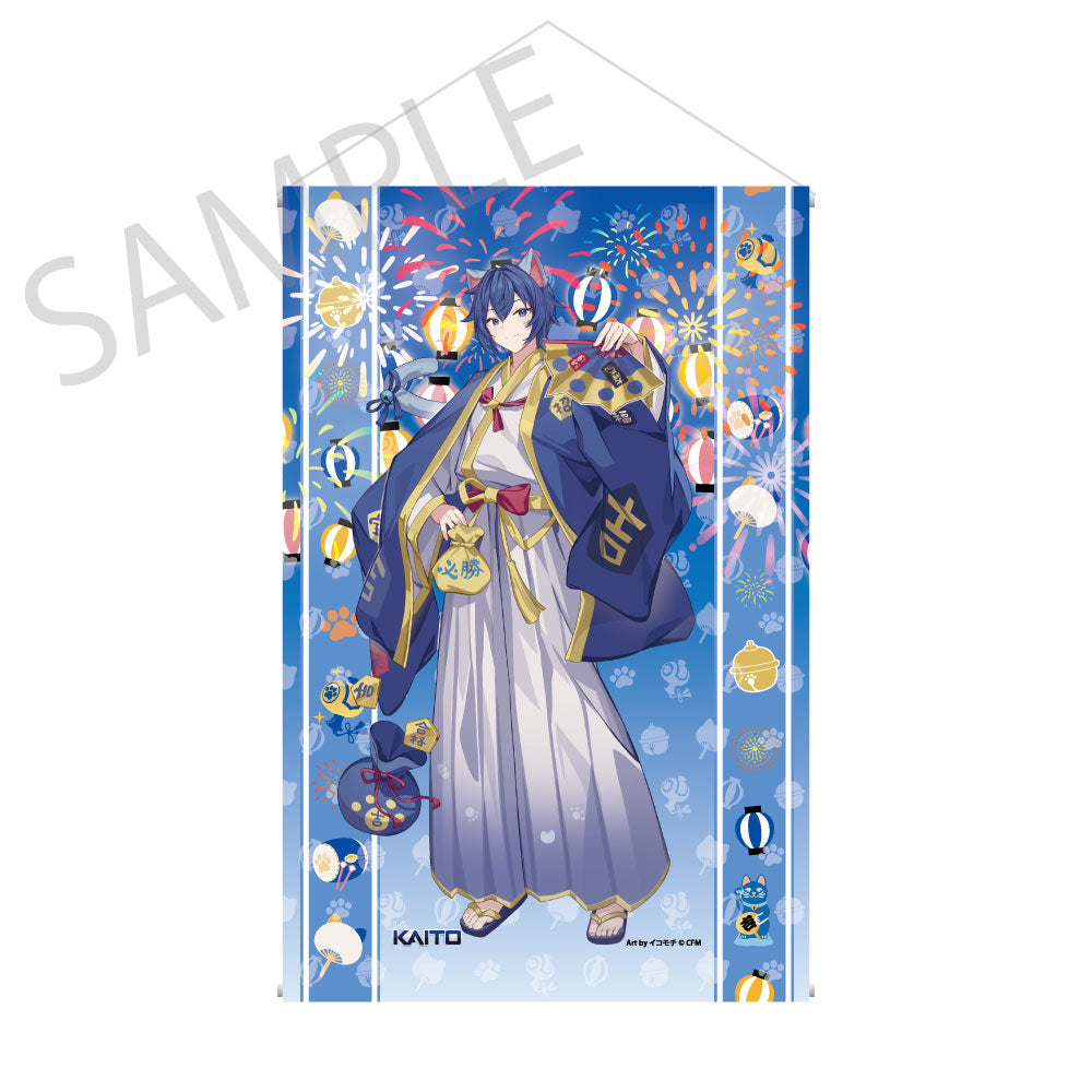 (Goods - Tapestry) Hatsune Miku x Lucky Cat x Midsummer Kumagaya Tapestry KAITO Art by Icomochi