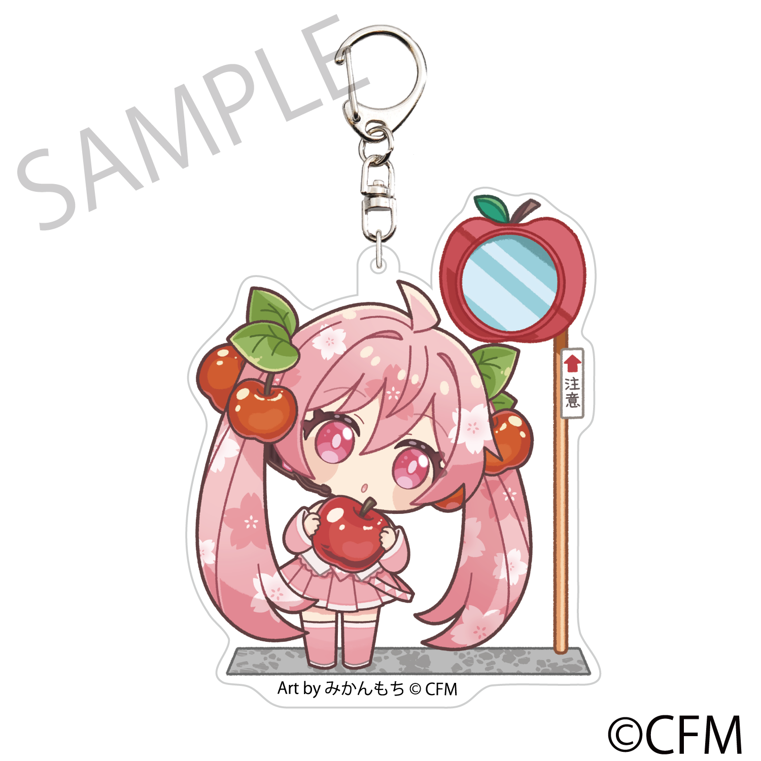 (Goods - Key Chain) Sakura Miku × Hirohako Die-cut Acrylic Keychain Hirosaki 2025 Sakura Miku - Art by Mikanmochi
