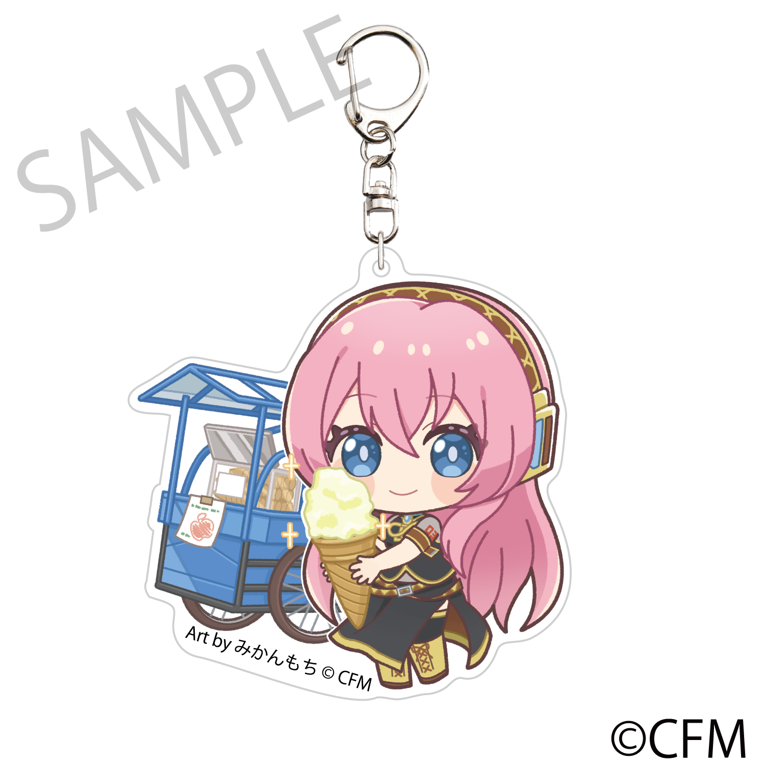 (Goods - Key Chain) Sakura Miku × Hirohako Die-cut Acrylic Keychain Hirosaki 2025 Megurine Luka - Art by Mikanmochi