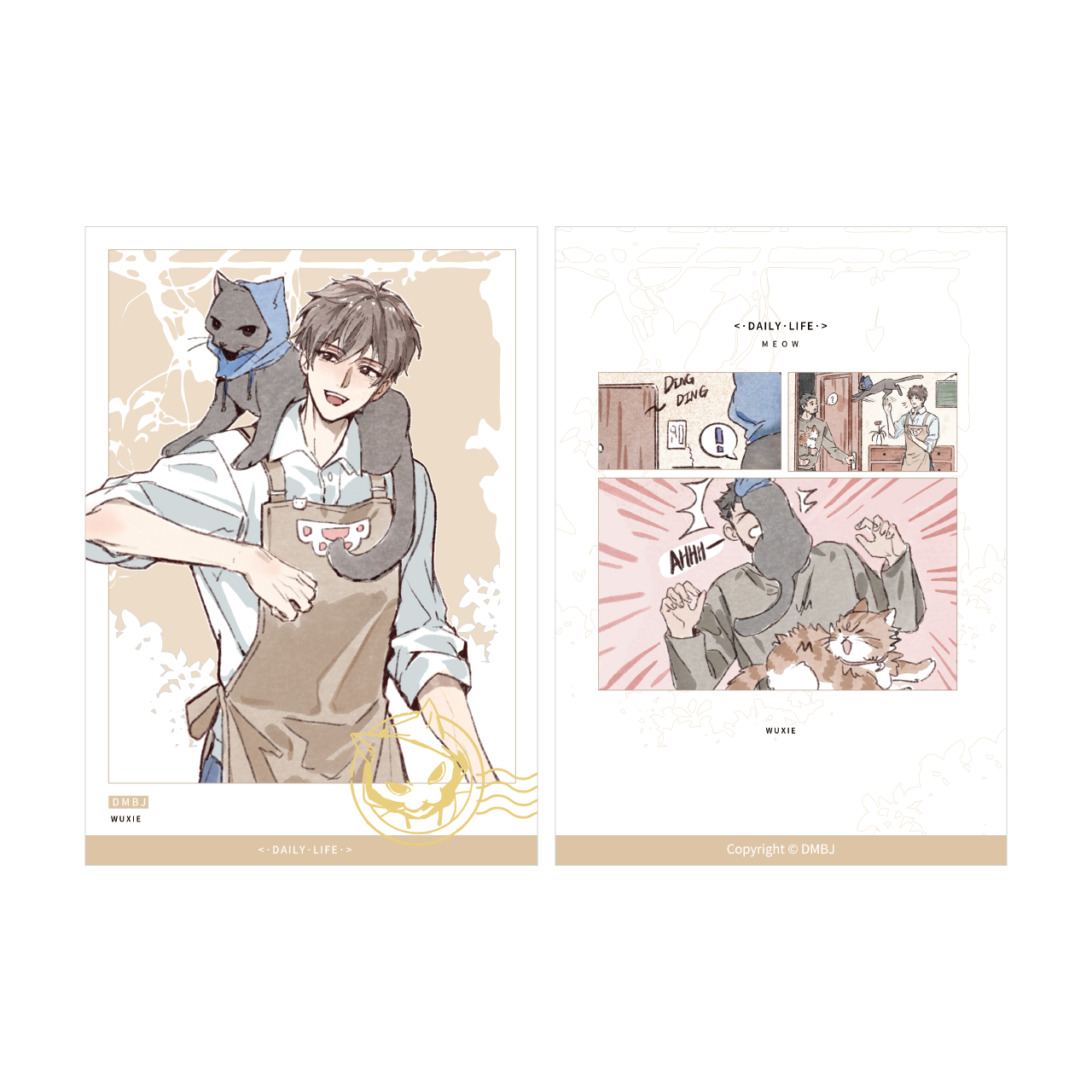 (Goods - Card) The Lost Tomb (Daomu Biji) 2026 New Year Zhang Qiling-Cat Slice of Life Series Photo Card