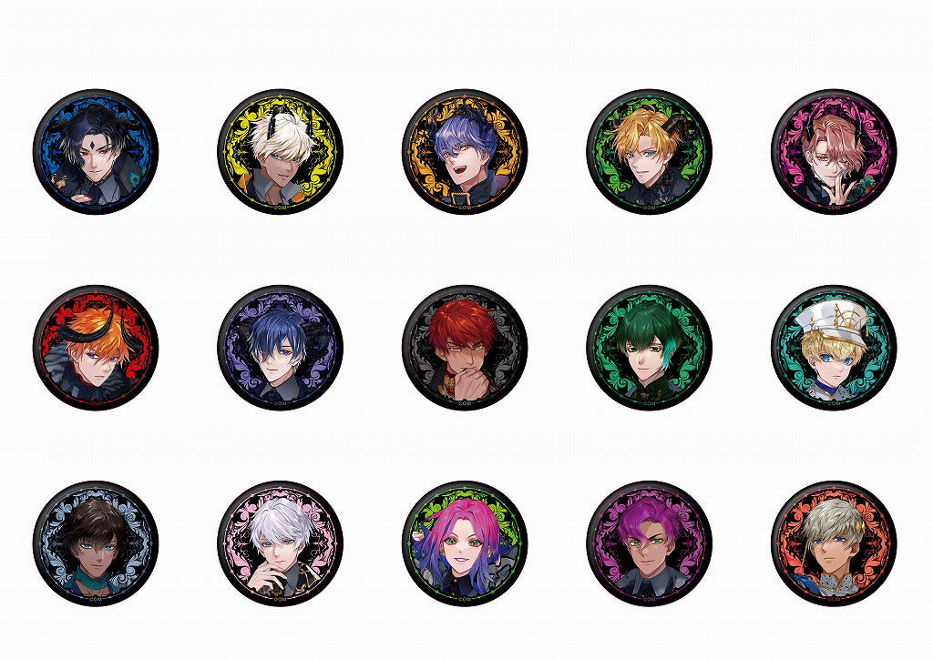 (1BOX=15)(Goods - Badge) Obey Me! Character Badge Collection 5th Anniversary ver.