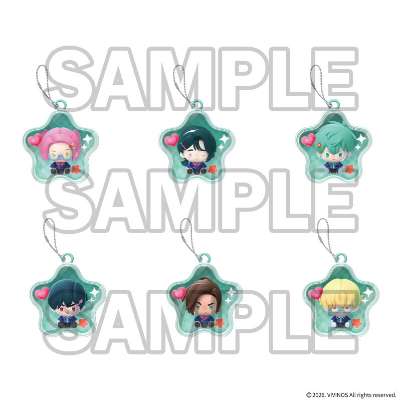 (1BOX=6)(Goods - Keychain) ALIEN STAGE Teen Fun Party Series Trading Star-shaped Mini Figure Keychain
