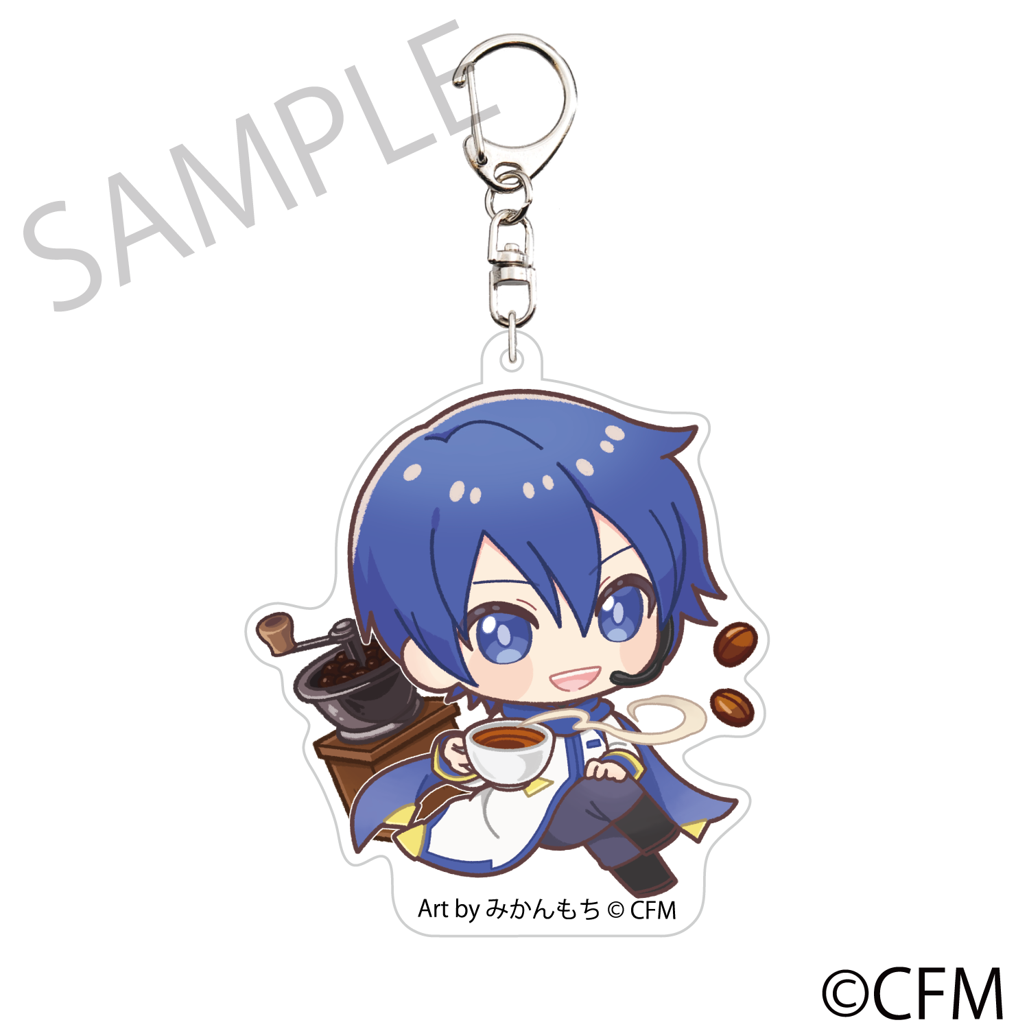(Goods - Key Chain) Sakura Miku × Hirohako Die-cut Acrylic Keychain Hakodate 2025 KAITO - Art by Mikanmochi