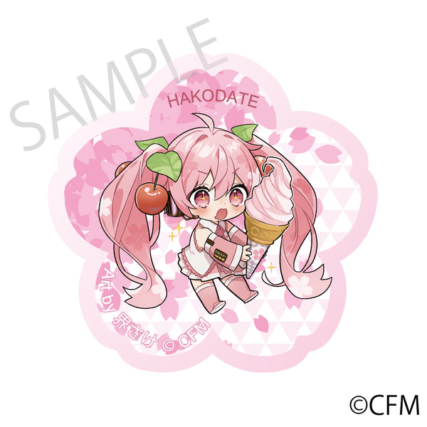 (Goods - Magnet) Sakura Miku x Hirohako 2024 Cherry Blossom Acrylic Magnet Soft-Serve Ice Cream Hakodate - Art by Kaisake