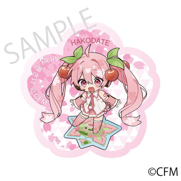 (Goods - Magnet) Sakura Miku x Hirohako 2024 Cherry Blossom Acrylic Magnet Goryokaku Hakodate - Art by Kaisake