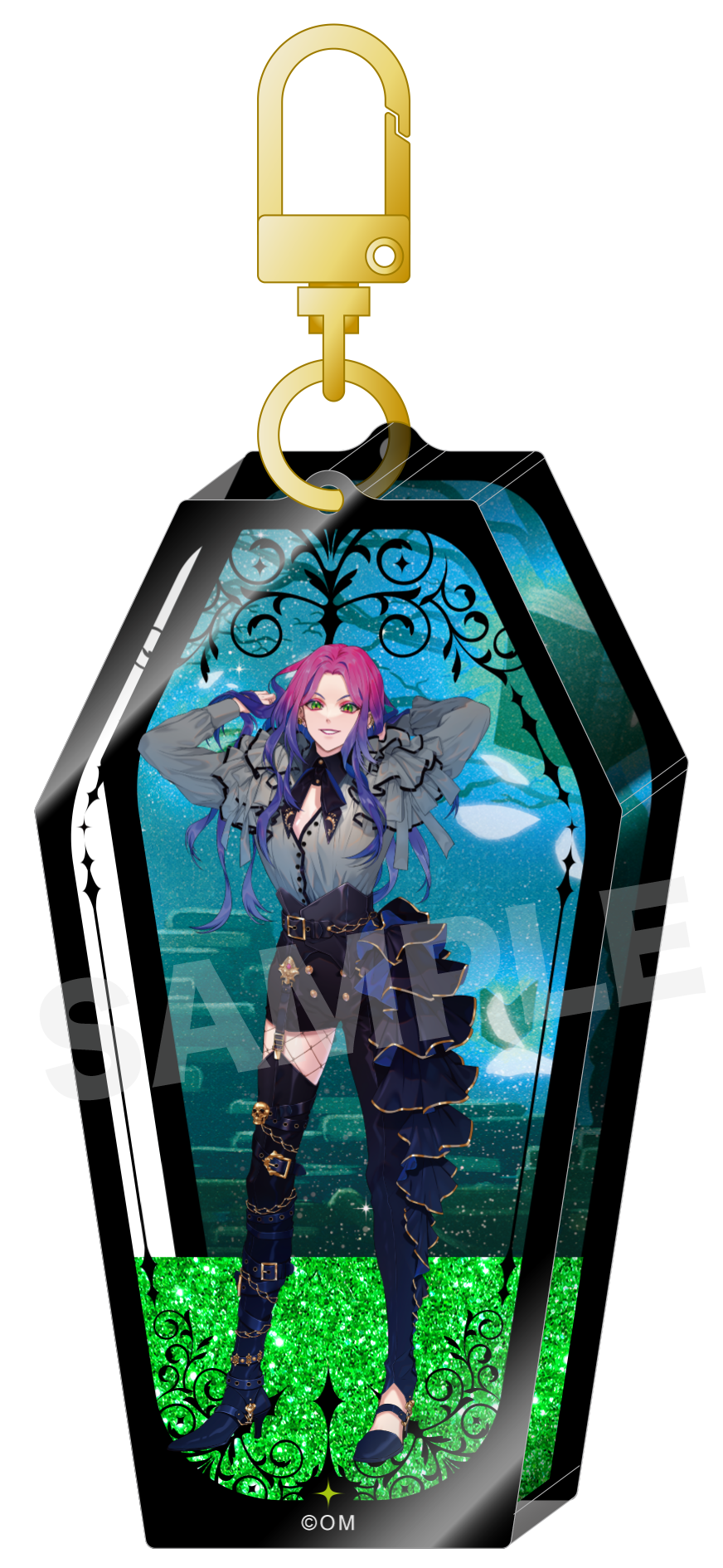 (Goods - Keychain) Obey Me! Glitter Shaker Acrylic Keychain Thirteen