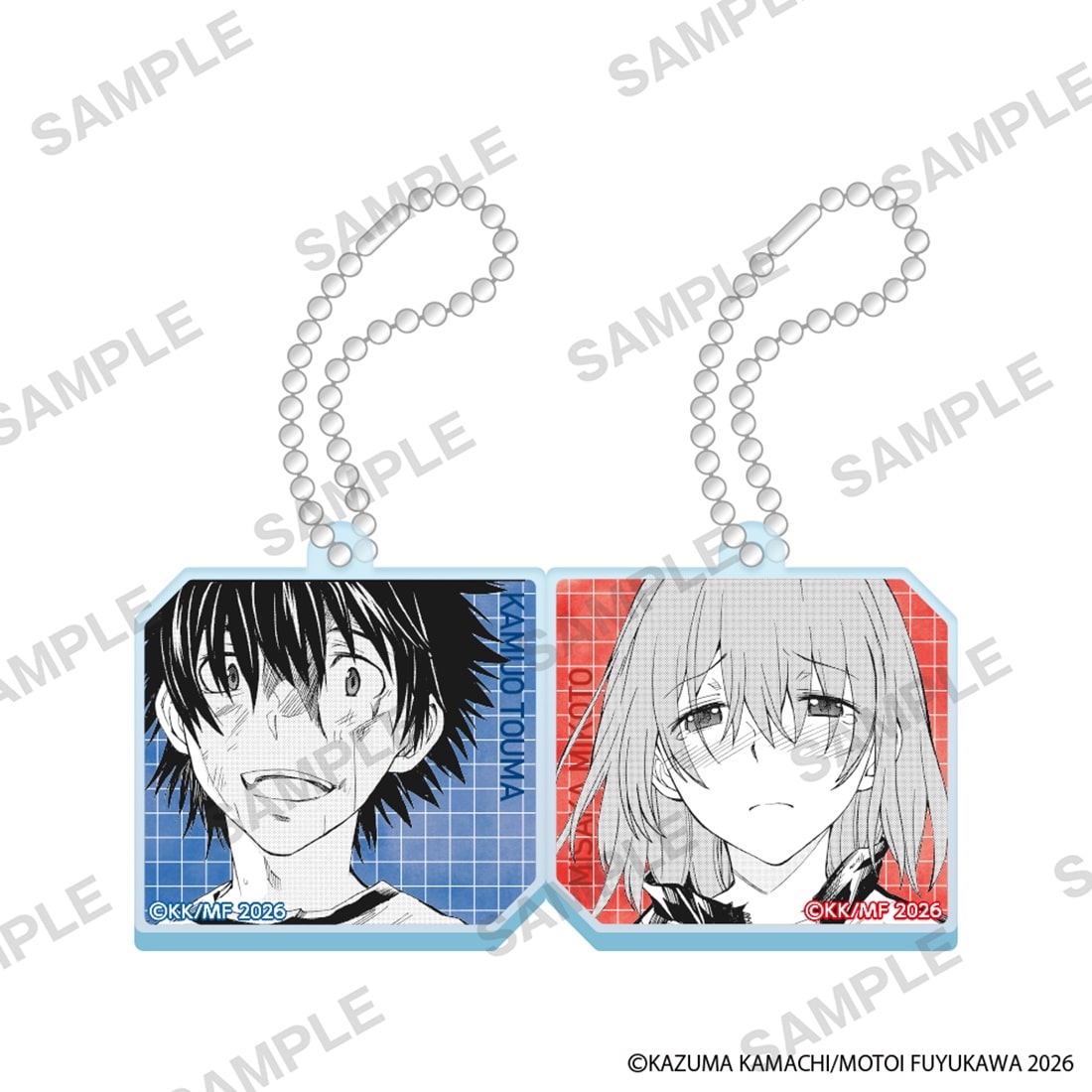 (Goods - Keychain) A Certain Scientific Railgun Comic Series Acrylic Pair Keychains - Mikoto & Kamijo
