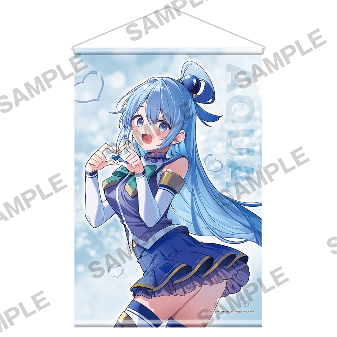 (Goods - Tapestry) KonoSuba: God’s Blessing on This Wonderful World! Valentine 2026 Newly Drawn B2-Sized Tapestry (Aqua)