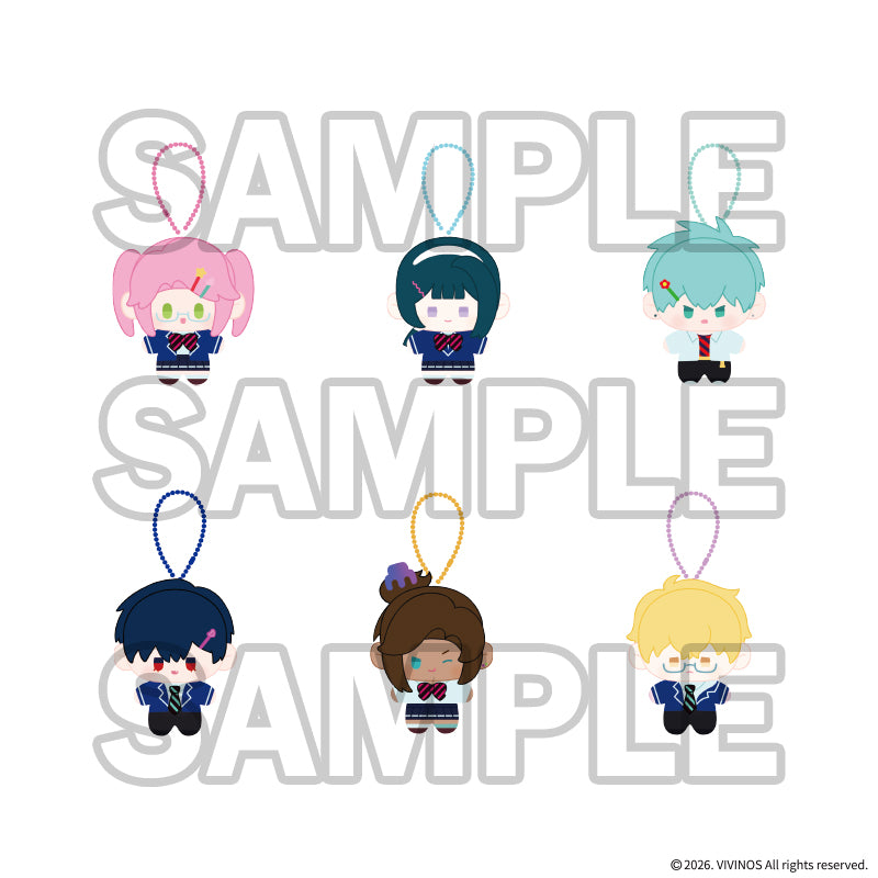 (1BOX=6)(Goods - Keychain) ALIEN STAGE Teen Fun Party Series Trading Starfish-shaped Plush Keychain