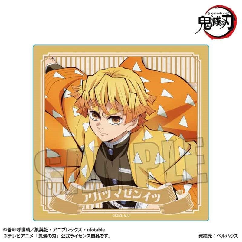 (Goods - Coaster) Demon Slayer: Kimetsu no Yaiba Wooden Coaster Zenitsu Agatsuma (Infinity Castle ver.)