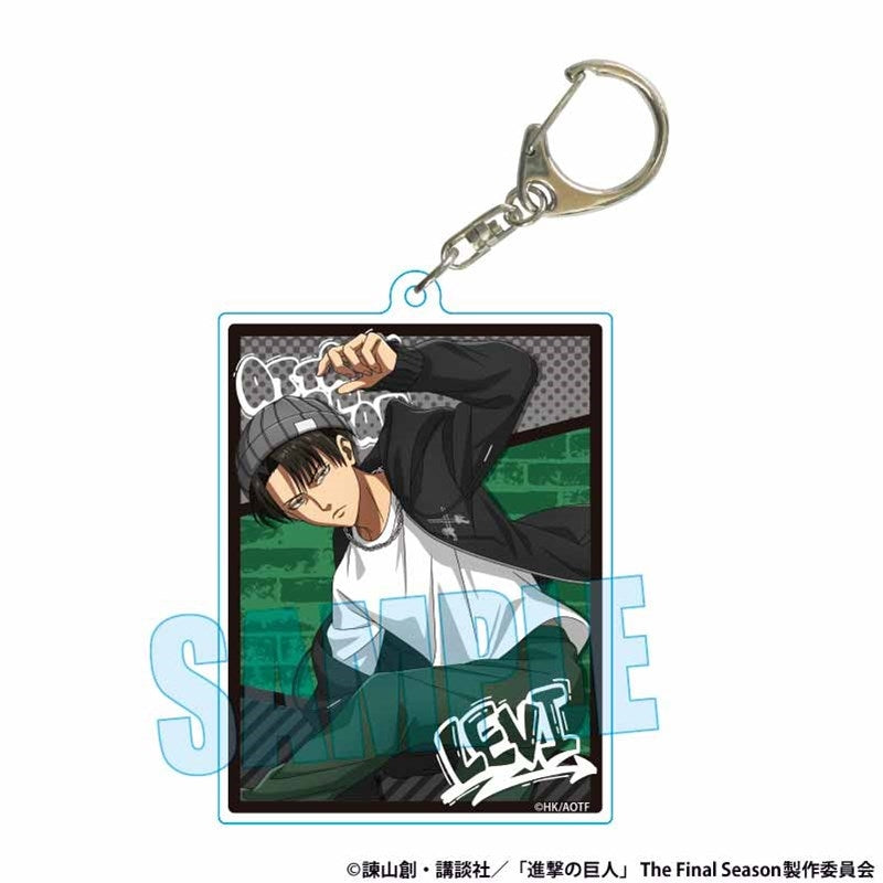 (Goods - Keychain) Attack on Titan Choi Deka Acrylic Keychain Levi Skater ver.