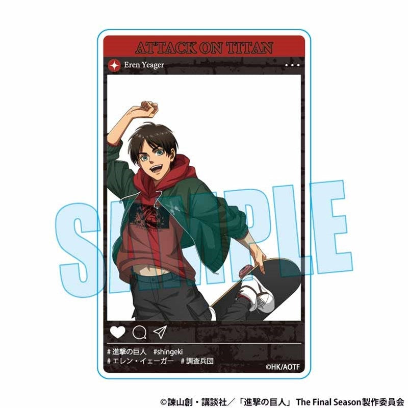 (Goods - Card) Attack on Titan Acrylic Card Eren Yeager Skater ver.