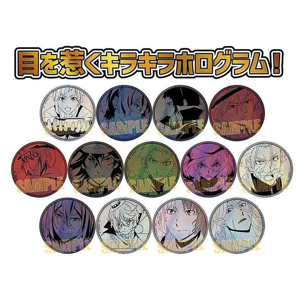 (1BOX=13)(Goods - Badge) Bungo Stray Dogs Trading Holographic Button Badge