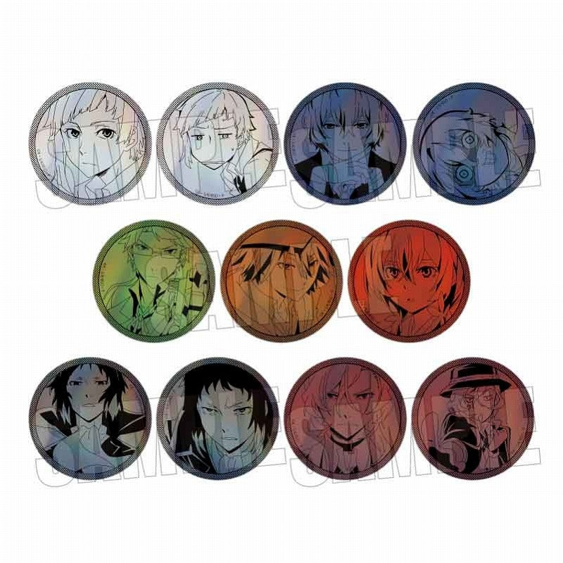 (1BOX=11)(Goods - Badge) Bungo Stray Dogs Trading Holographic Button Badge Vol. 1 Seasons