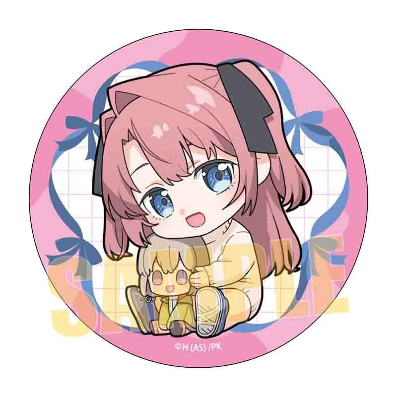 (1BOX=6)(Goods - Badge) TV Anime Botan Kamiina Fully Blossons When Drunk Trading Button Badge Gyugyutto Hug