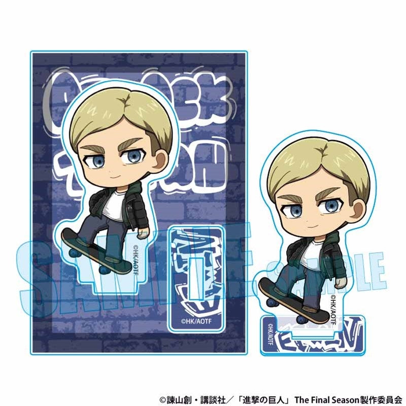 (Goods - Acrylic Stand) Attack on Titan Mini Stand Erwin Smith Skater ver.