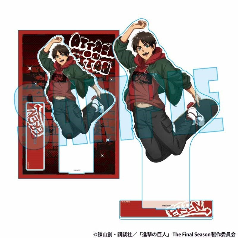 (Goods - Acrylic Stand) Attack on Titan MEGA Acrylic Stand Eren Yeager Skater ver.