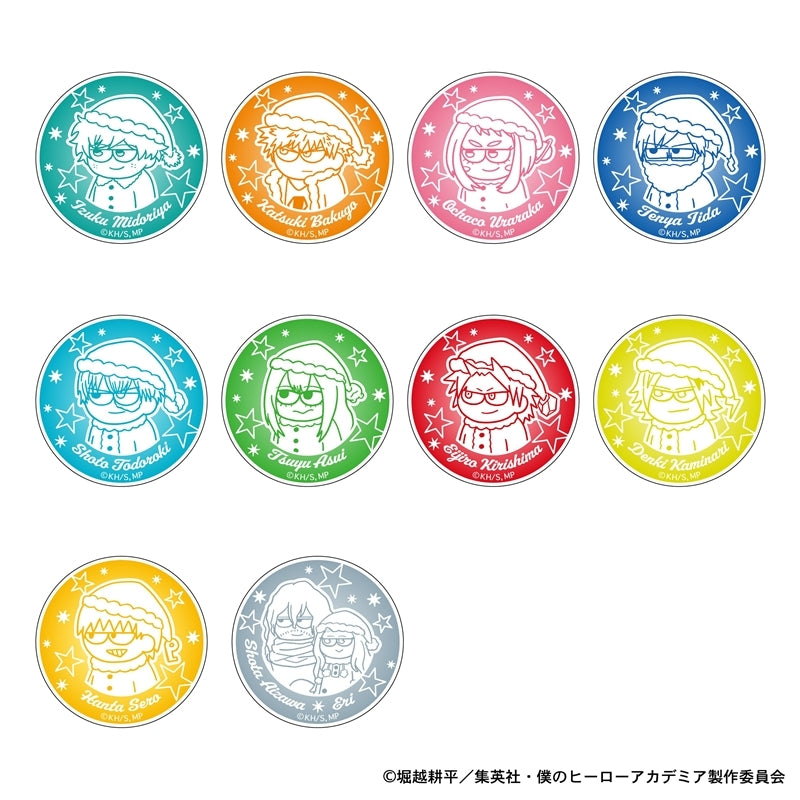 (1BOX=10)(Goods - Sticker) My Hero Academia Jirori Trading Acrylic Sticker - Christmas ver. (10 Types)