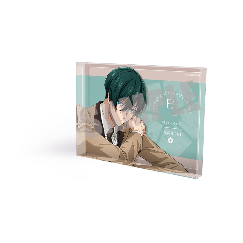 (Goods - Ornament) Blue Lock Acrylic Block Rin Itoshi MOCHA SUIT ver.