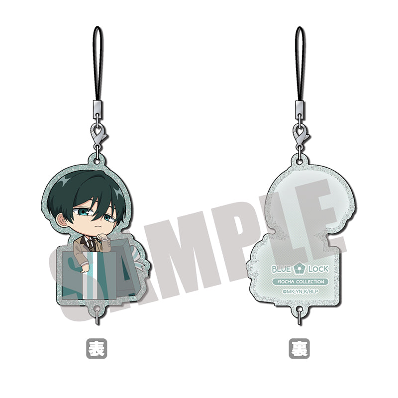 (Goods - Keychain) Blue Lock Glitter Chain Collection Rin Itoshi MOCHA ver.