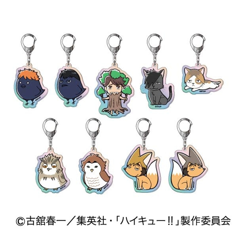 (1BOX=9)(Goods - Keychain) Haikyu!! Iridescent Acrylic Keychain Vol. 3