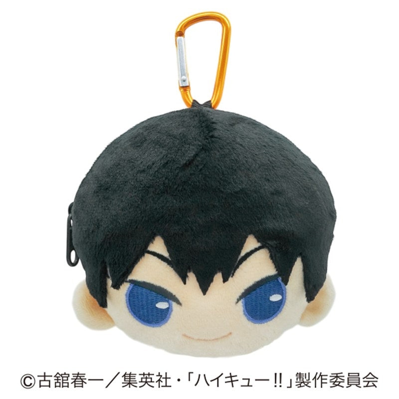 (Goods - Pouch) Haikyu!! Fuwatto Face Pouch w/ Carabiner 02 Tobio Kageyama
