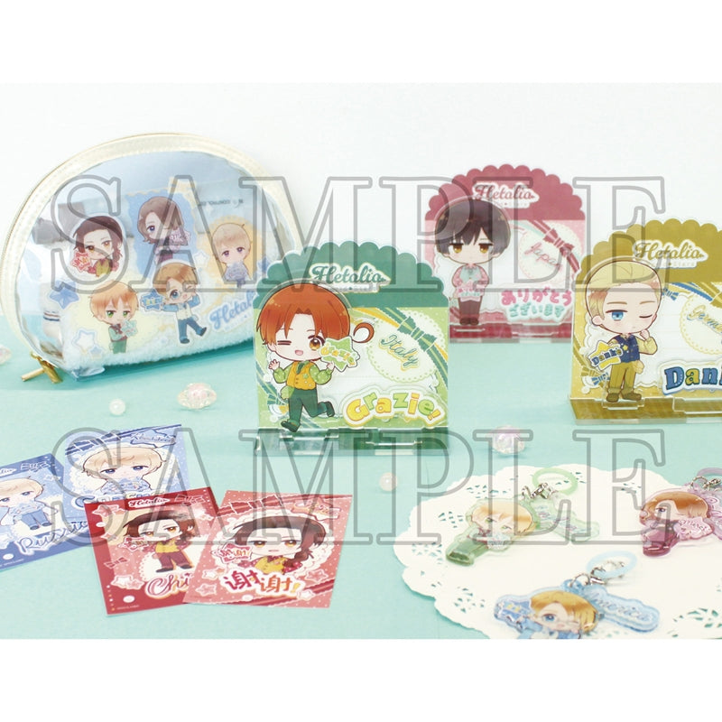 (Goods - Pouch) Hetalia World Stars Clear Shell Pouch Thank You Card / Mint Style
