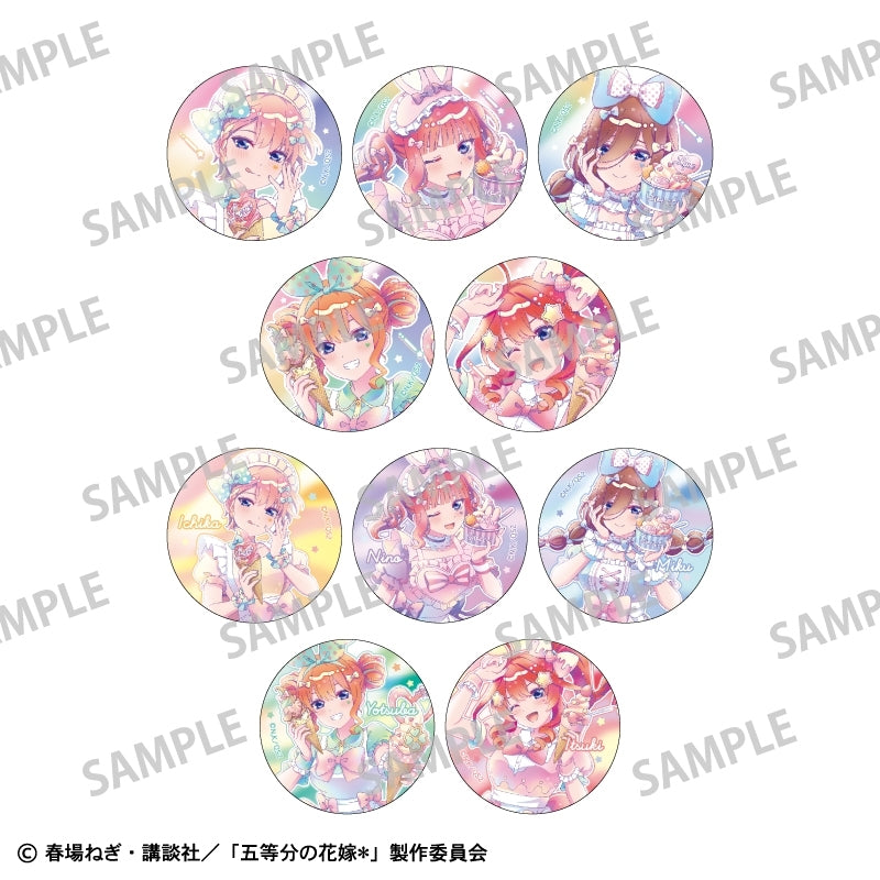 (1BOX=10)(Goods - Badge) The Quintessential Quintuplets* Trading Metallic Button Badge Ice Cream Parlor/KAMIANI TOUCH