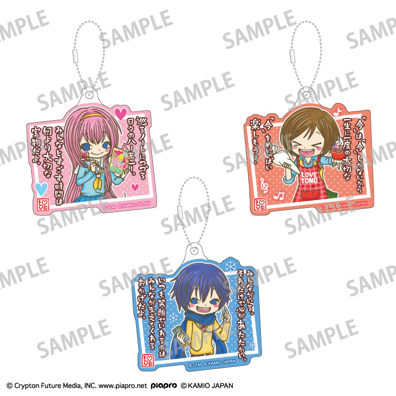 (Goods - Keychain) Hatsune Miku x LOVE TOMO Acrylic Keychain Set Megurine Luka, MEIKO, KAITO