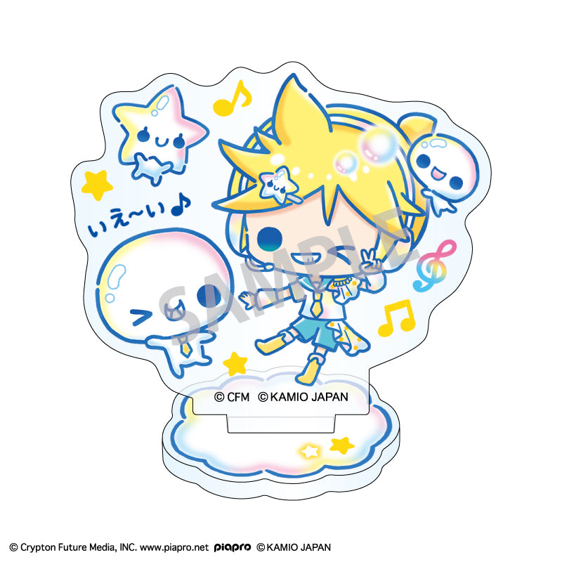 (Goods - Acrylic Stand) Hatsune Miku x Pukupuku Awawa-chan Mini Acrylic Stand Kagamine Len