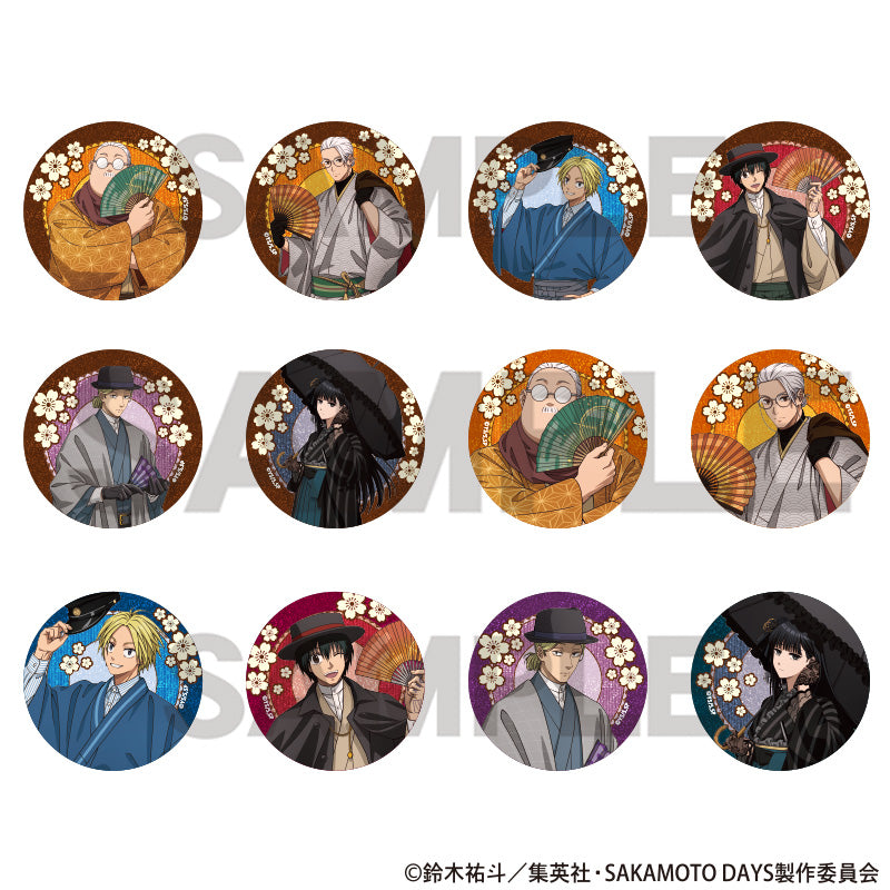 (1BOX=12) (Goods - Badge) SAKAMOTO DAYS Trading Glitter Button Badge Modern Japanese Clothing