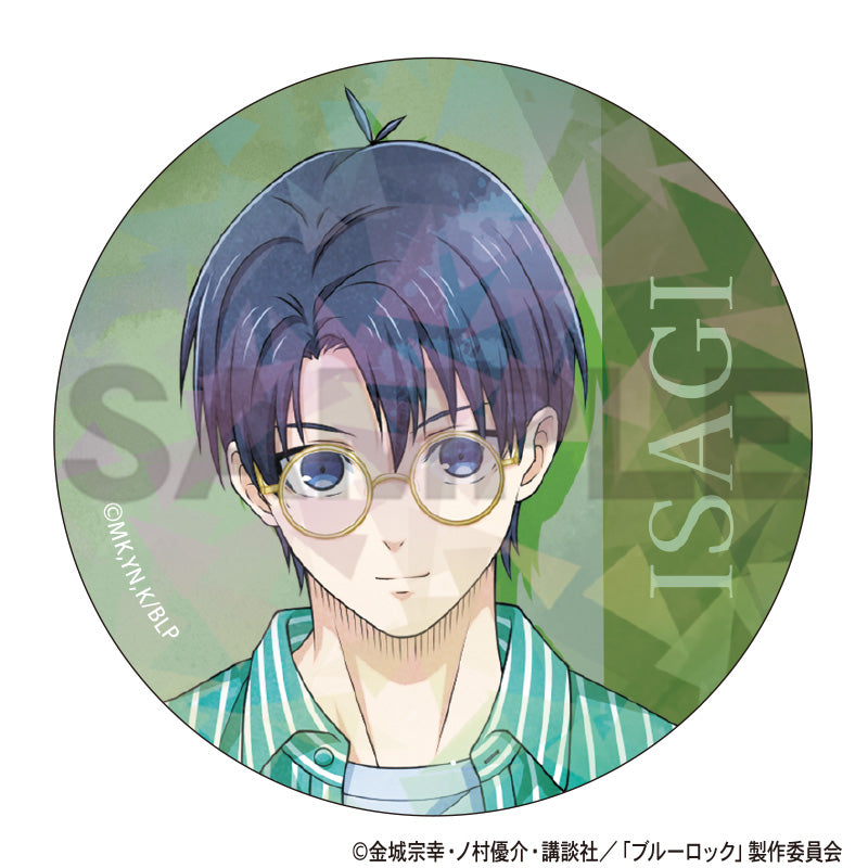(1BOX=12)(Goods - Badge) Blue Lock Trading Holographic Button Badge Holiday Glasses Nuance Color