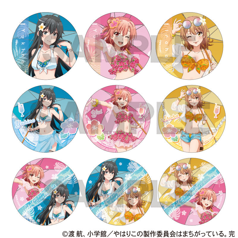 (1BOX=9)(Goods - Badge) My Teen Romantic Comedy SNAFU Trading Button Badge (Swimsuit Parasol)