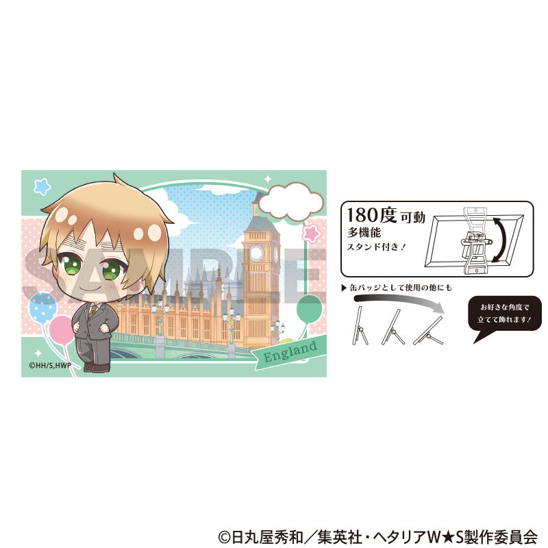 (Goods - Badge) Hetalia World★Stars Art Button Badge England (Chimaniwa)