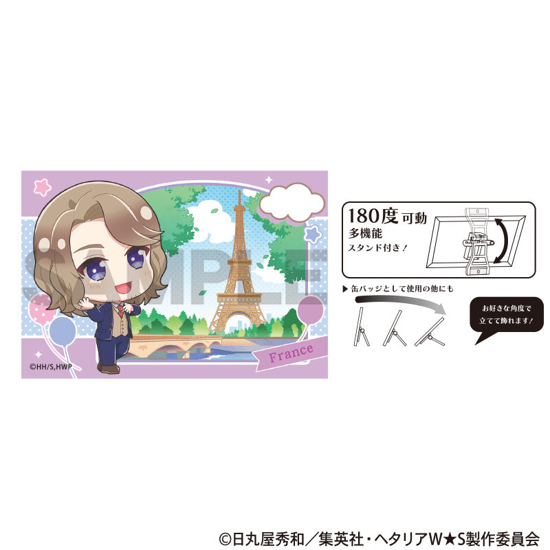 (Goods - Badge) Hetalia World★Stars Art Button Badge France (Chimaniwa)