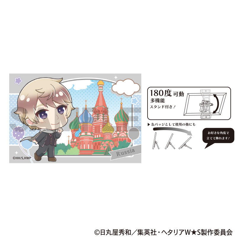 (Goods - Badge) Hetalia World★Stars Art Button Badge Russia (Chimaniwa)