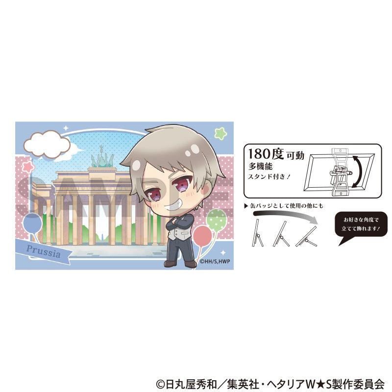 (Goods - Badge) Hetalia World★Stars Art Button Badge Prussia (Chimaniwa)