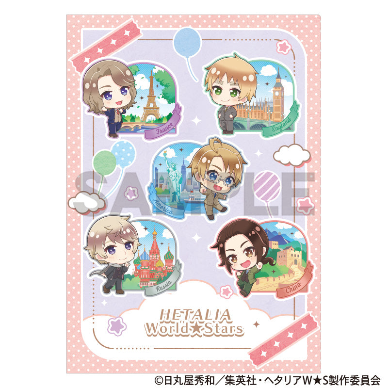(Goods - Clear File) Hetalia World★Stars Single Clear File Pink (Chimaniwa)
