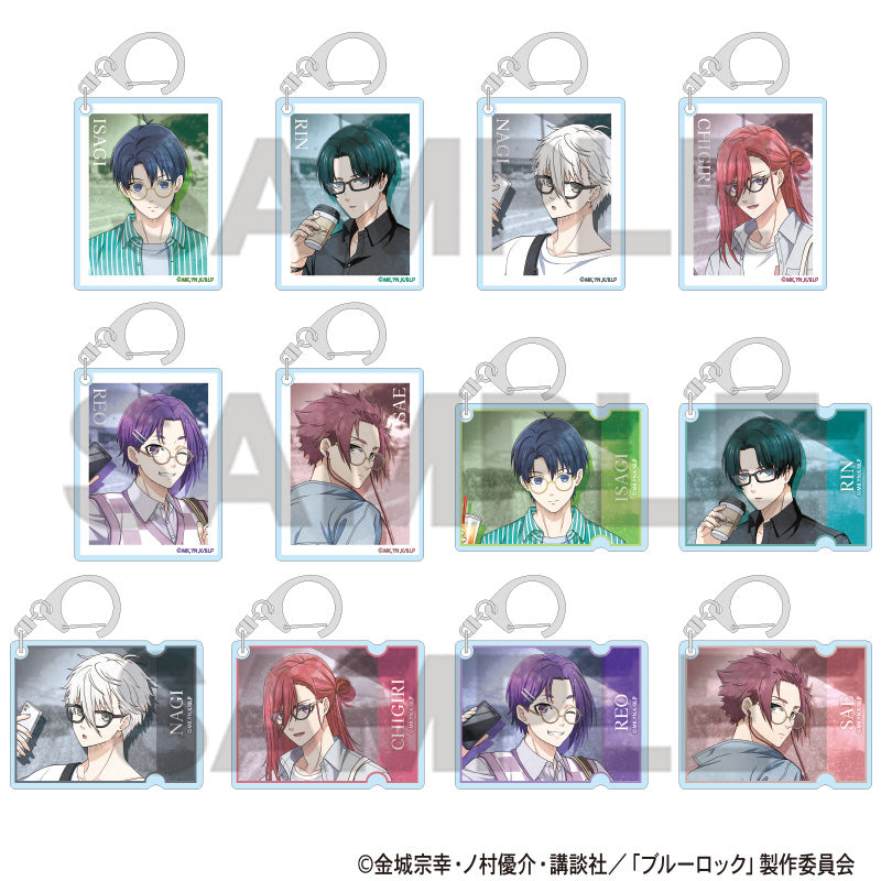 (1BOX=12)(Goods - Keychain) Blue Lock Trading Acrylic Keychain Holiday Glasses Nuance Color
