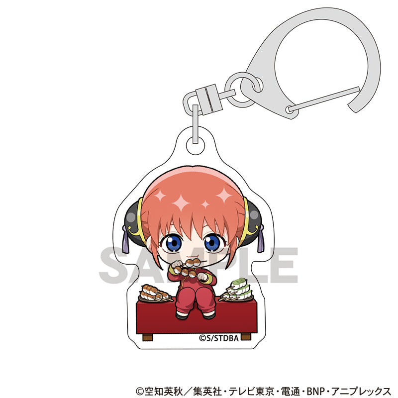 (Goods - Keychain) Gintama Mini Acrylic Keychain Kagura Break Time Chibi