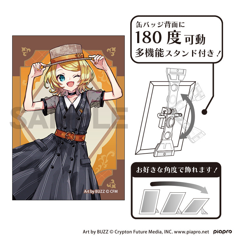 (Goods - Badge) Hatsune Miku Art Button Badge Kagamine Rin Retoro☆Kobe 2025