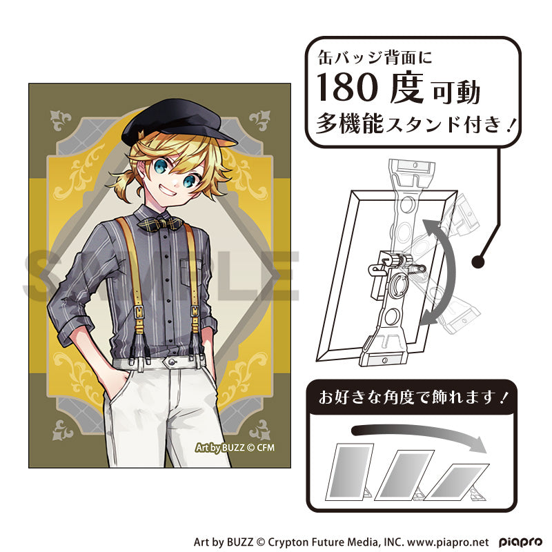 (Goods - Badge) Hatsune Miku Art Button Badge Kagamine Len Retoro☆Kobe 2025
